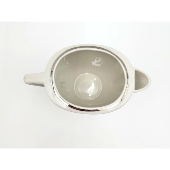 You1 Youngsware Elegant Rose Creamer with Silver Trim Vtg - Picture 4 of 10